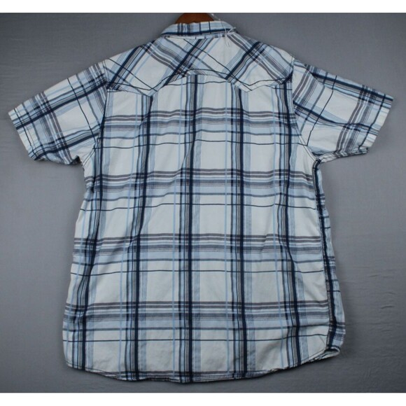 Kaalu Polo Shirt Plaid Multicolor Short Sleeve Button Streetwear Mens Large - Picture 2 of 10